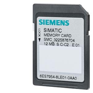 Siemens 6ES7954-8LE03-0AA0  SIMATIC S7, MEMORY CARD FOR S7-1X00 CPU/SINAMICS, 3,3 V FLASH, 12 MBYTE